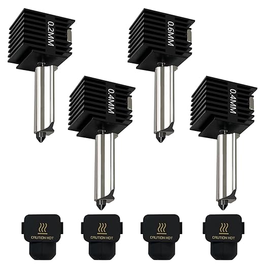 4 Pack A1 Mini/A1 Hotend Print - Nozzle 0.4Mm Hardened ulasan dan harga
