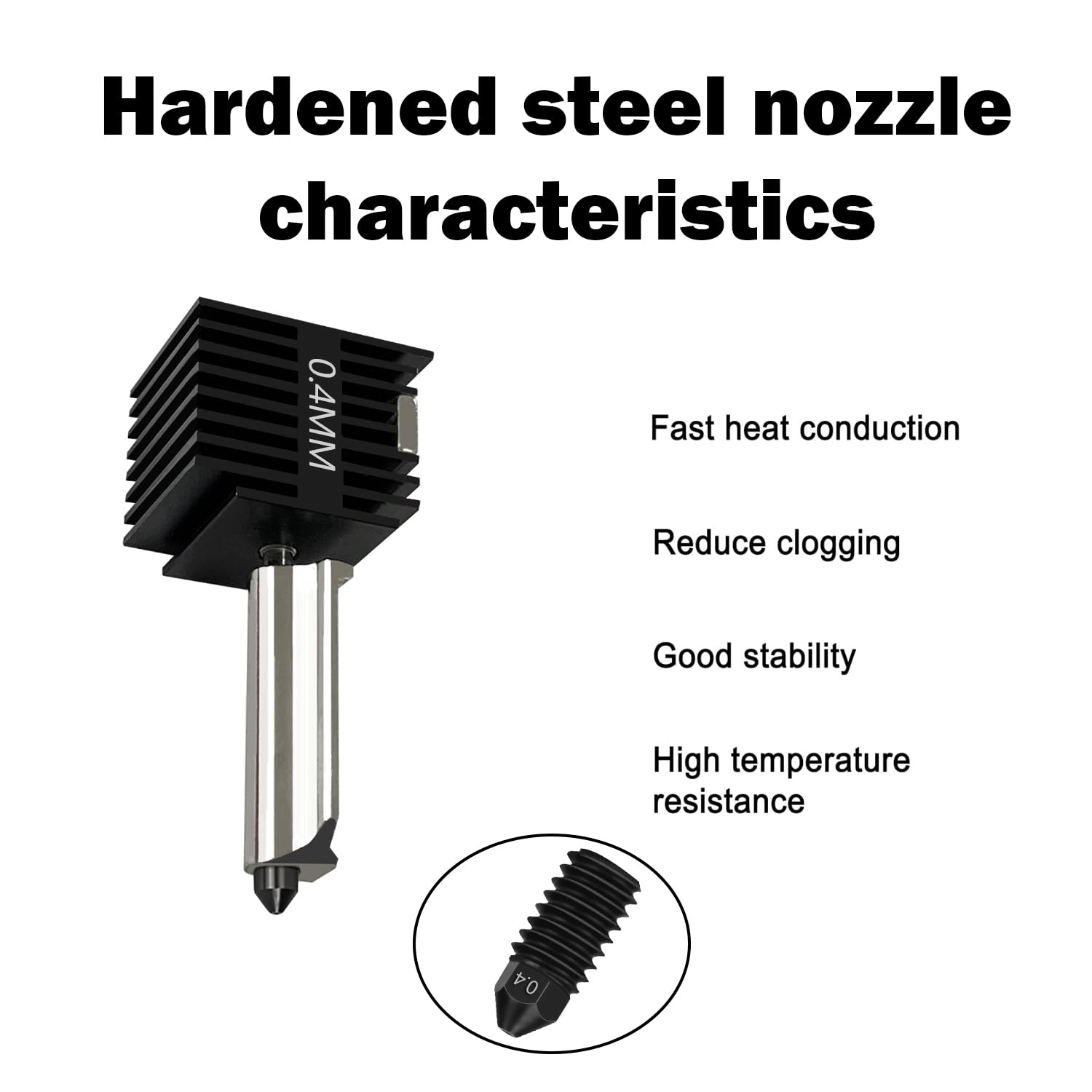 4 Pack A1 Mini/A1 Hotend Print - Nozzle 0.4Mm Hardened ulasan dan harga