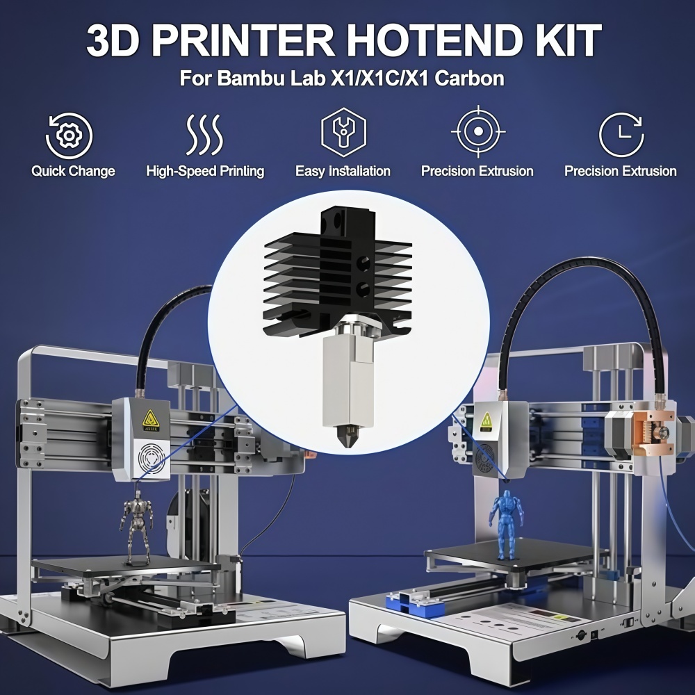 For Bamboo X1/X1C Hotend Kit,H - Nozzle 0.4Mm Hardened ulasan dan harga