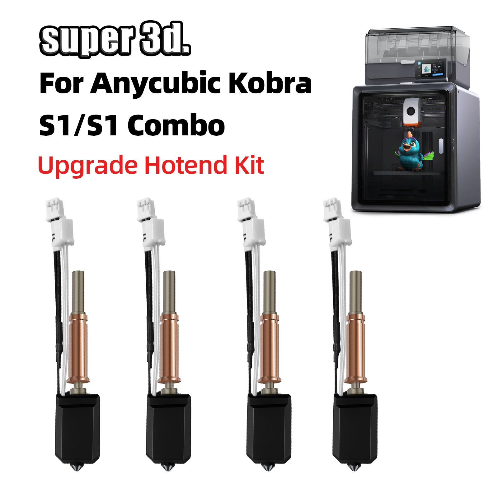For Anycubic Kobra S1 Hotend K - Nozzle 0.4Mm Hardened ulasan dan harga