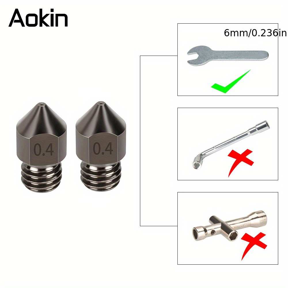 1/5/10PCS MK8 Nozzle Upgrade H - Nozzle 0.4Mm Hardened ulasan dan harga