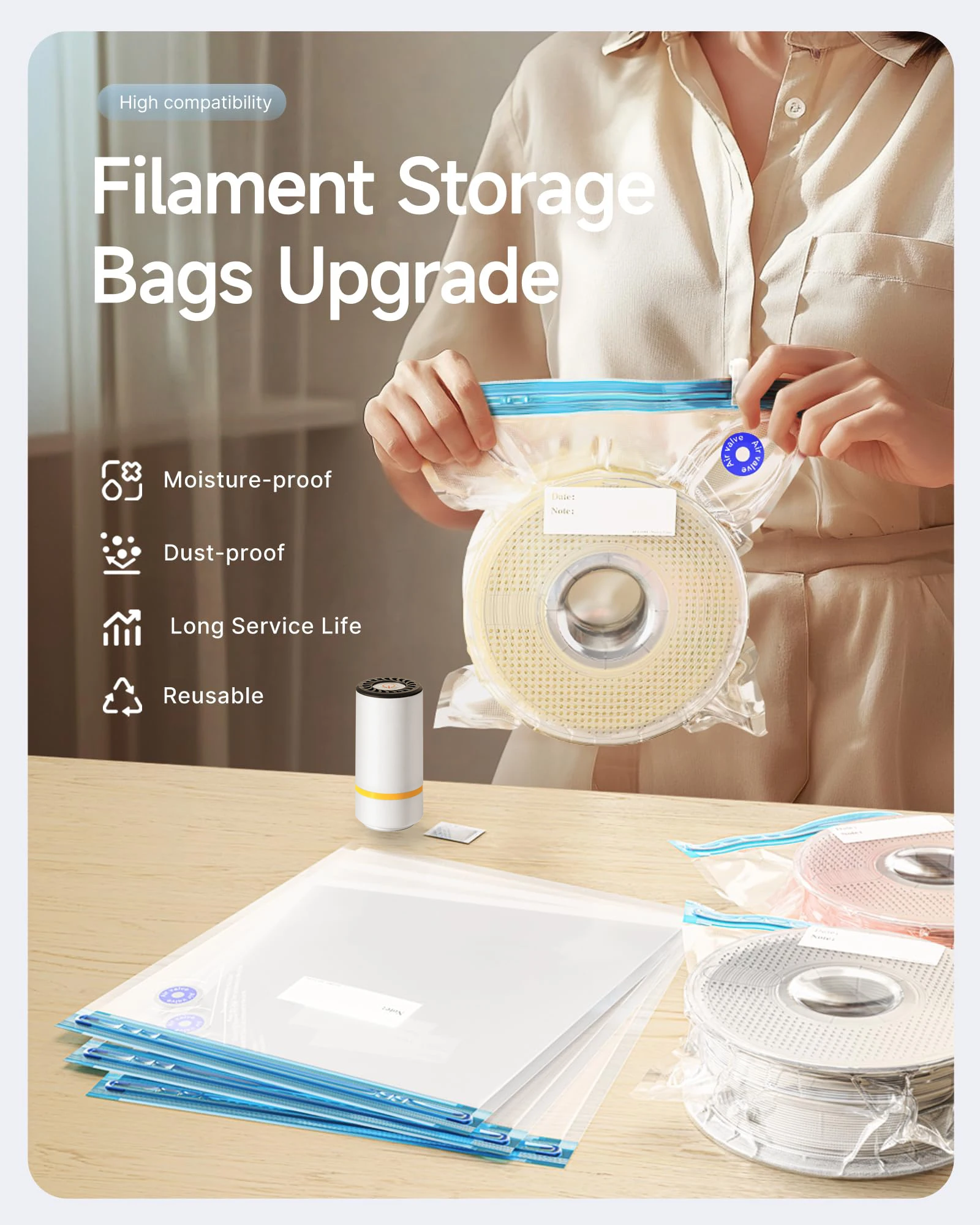 3D Printer Filament Vacuum Bag - 3D Printing Industry ulasan dan harga