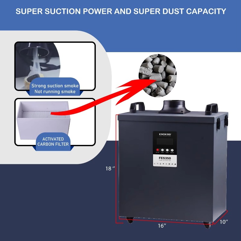 KNOKOO 350W Industrial Fume Ex - 3D Printing Industry ulasan dan harga